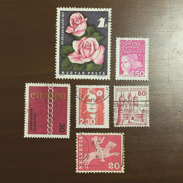 pink stamps#束の舎 #tsukanosha #つかのしゃ #nohsha #brocca #brocante #三鷹 #Mitaka #ブロカント #古道具 #がらくた #レトロ #蚤の市 #stamp #切手 #ephemera#古切手 #紙もの #古いもの #アジ紙 #味紙 #scrapbook #スクラップブッキング #コラージュ #collage #vintage #junkjournal #balletjournal - from Instagram